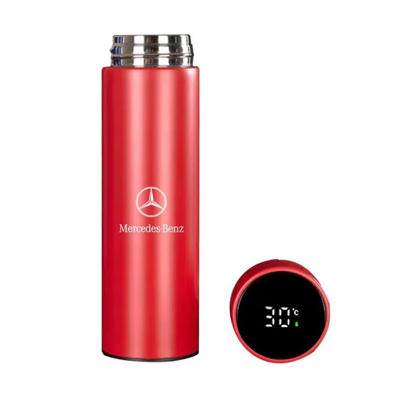 زجاجة ترمس ذكية للسيارة مع عرض درجة الحرارة فنجان القهوة لمرسيدس بنز AMG W206 W204 W205 W212 W213 W221 W222 W223 W251