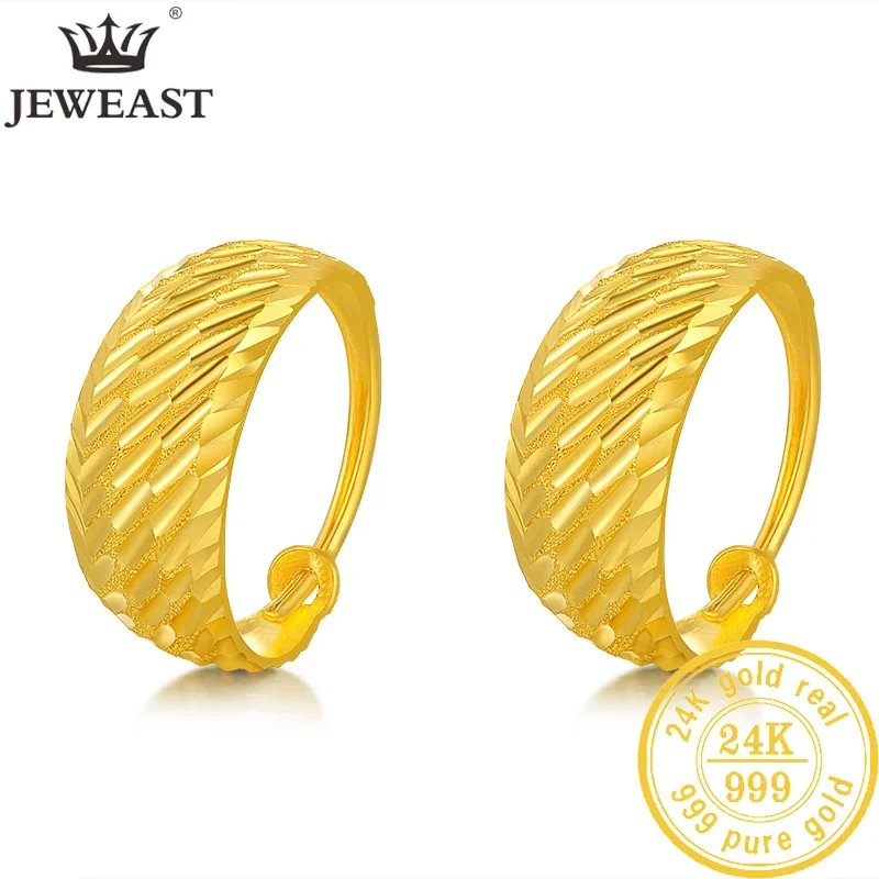 24K Pure Gold Earring Real AU 999 Solid Gold Earrings Nice Good Hollow Ball Tassel Upscale Trendy Fine Jewelry Hot Sell New 2023