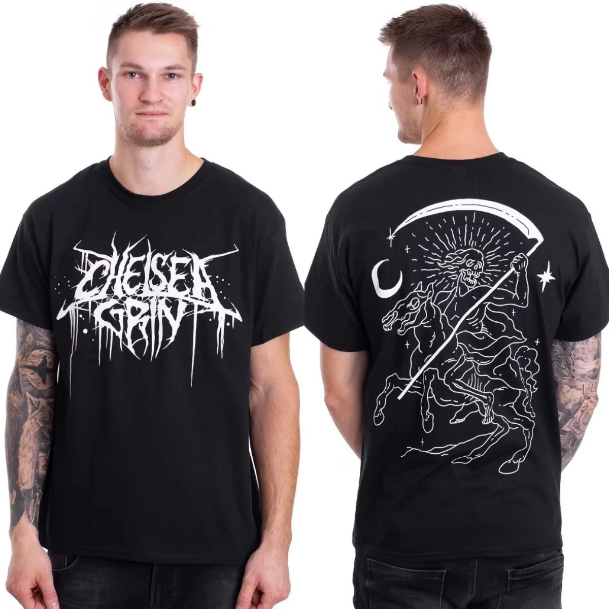 2026 Neues Cooles Chelsea Grin Grafik-Baumwoll-T-Shirt Unisex Sommer Kurzarm Mode-Marken-Tee Luxus Casual Vintage – Detail 6