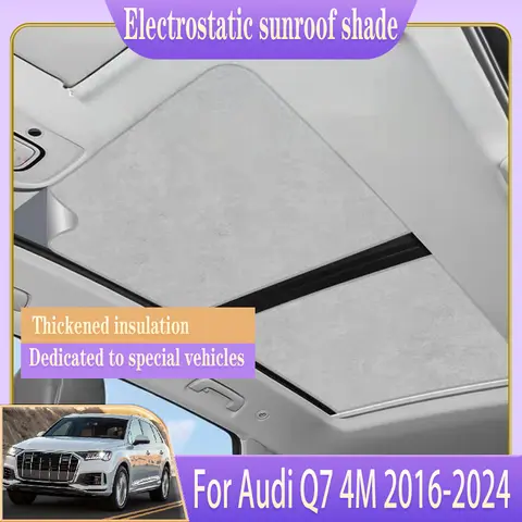 아우디 Q7 4M 2016-2024 2019 정전기 흡착식 차량 루프 선쉐이드 선루프 선쉐이드 스카이라이트 차양 자동차 부품 액세서리
