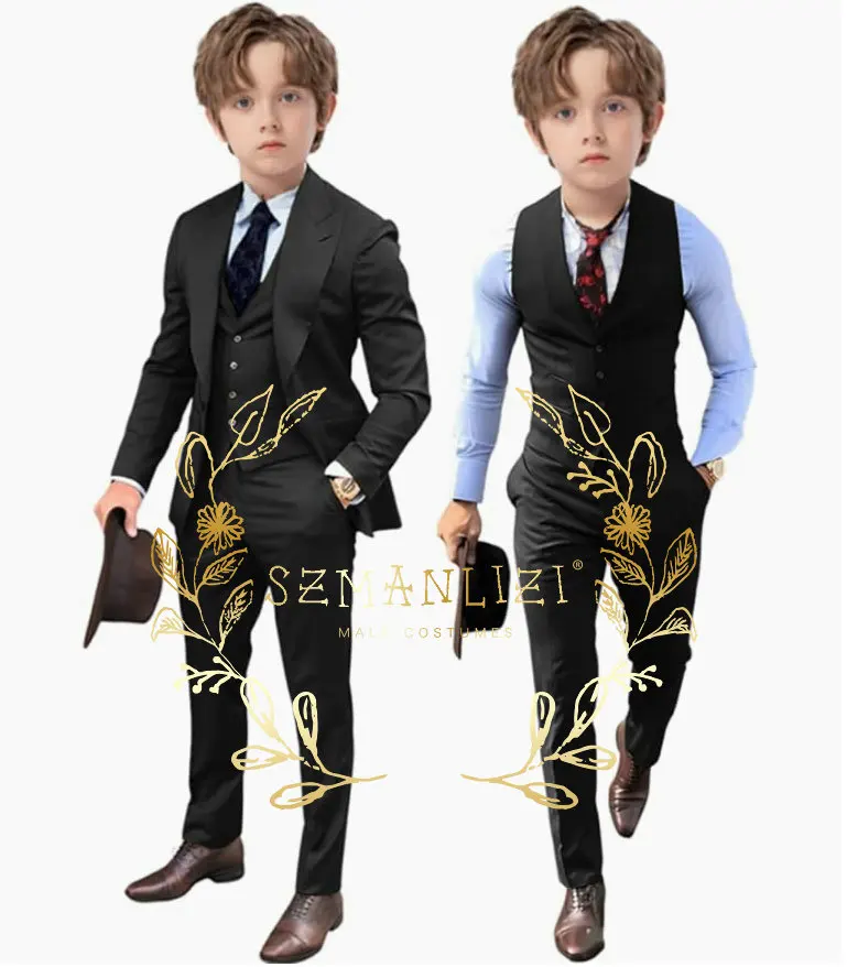 

Big Boys Wedding Suit Teenager Kid Formal Tuxedo Bowtie Dress Children Blazer Party Performance Costume Kids Clothes Boys