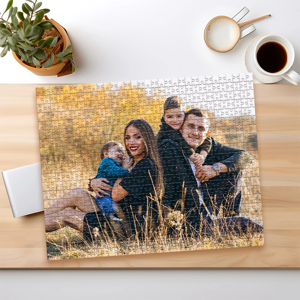 35/150/300/500/1000pcs Custom Picture Personalised Decompression Puzzles Family Gift Personalized Jigsaw puzzle Love Gift