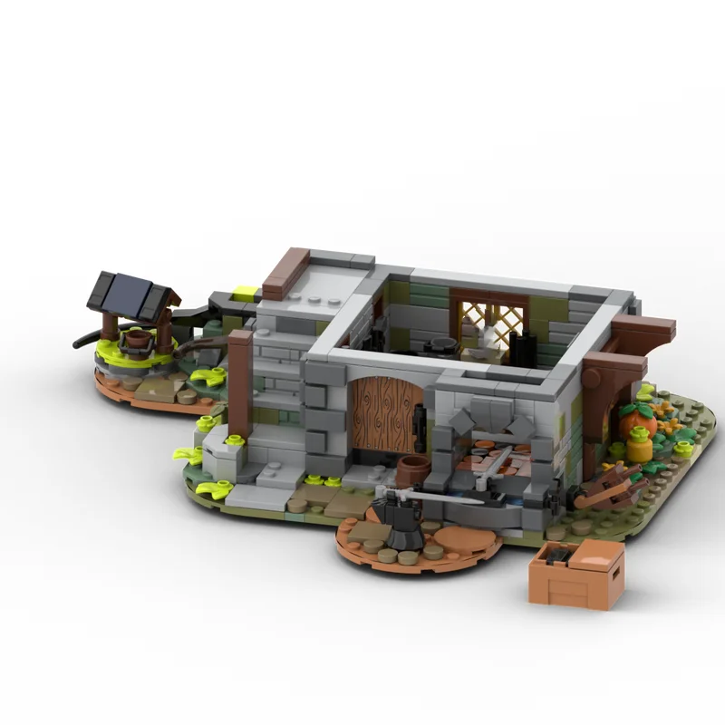 Medieval Model Moc Building Bricks Modular The Minieval Blacksmith Model Technology Blocks Christmas DIY Toy Construction Gifts