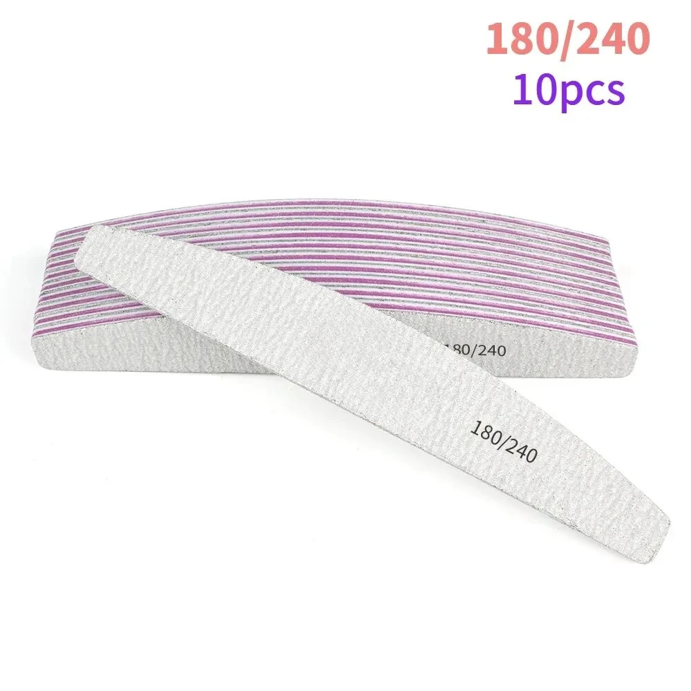 10 Teile/los 80/100/150/180/240 Grit Limas Trimmer Lime Nail art Ongle Maniküre Werkzeug Nagel Datei Puffer Doppel Seite Nagel Dateien Puffer