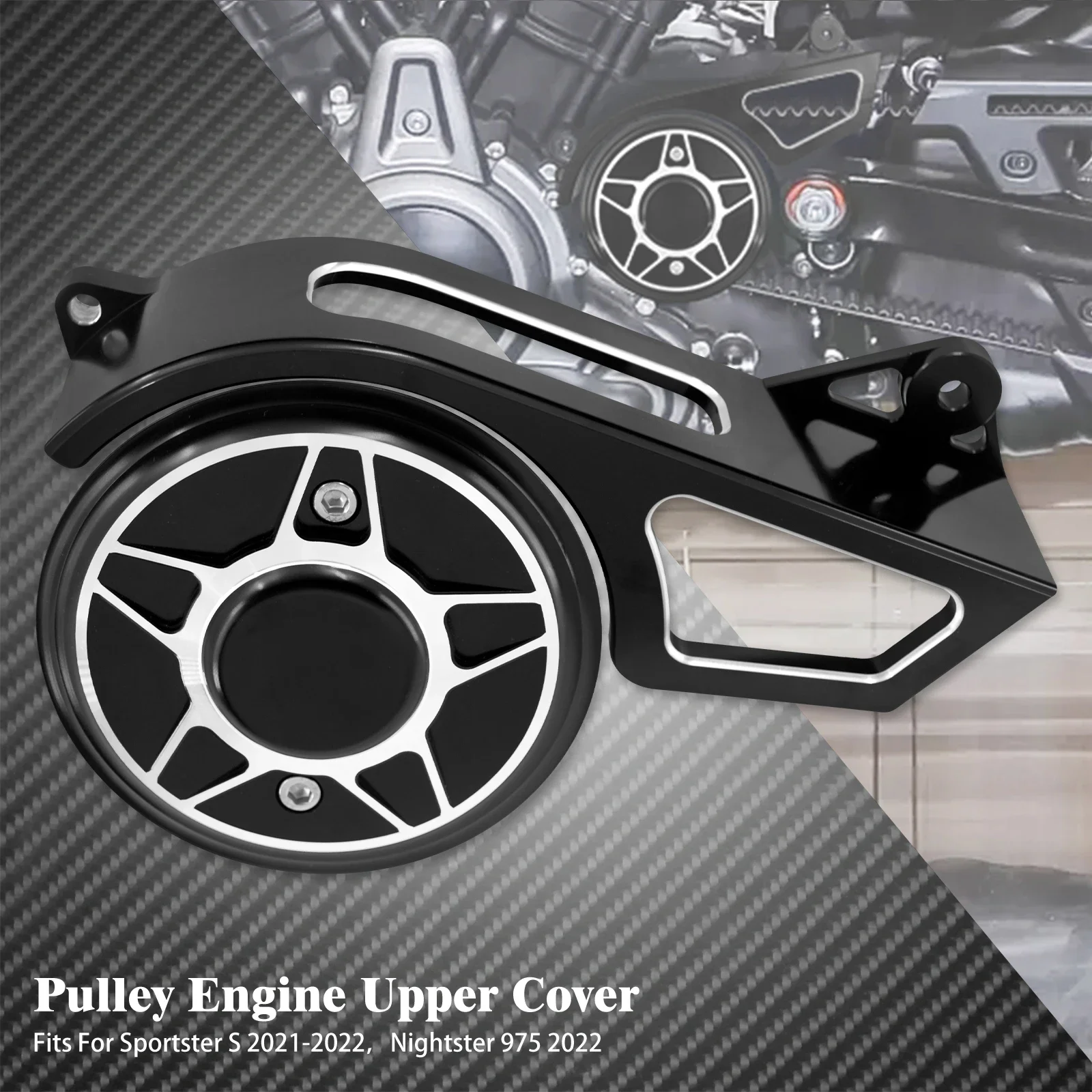 

Motorcycle Pulley Engine Upper Cover For Sportster S 1250 Front Sprocket Guard Cover Nightster RH975 2022 Protector Accessories