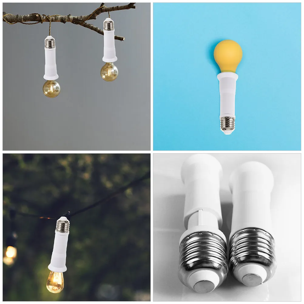 Bulb Socket Extender Telescopic Adjustable E27 Extension Socket Outdoor Light Bulb Base Holder Conversion Adapter