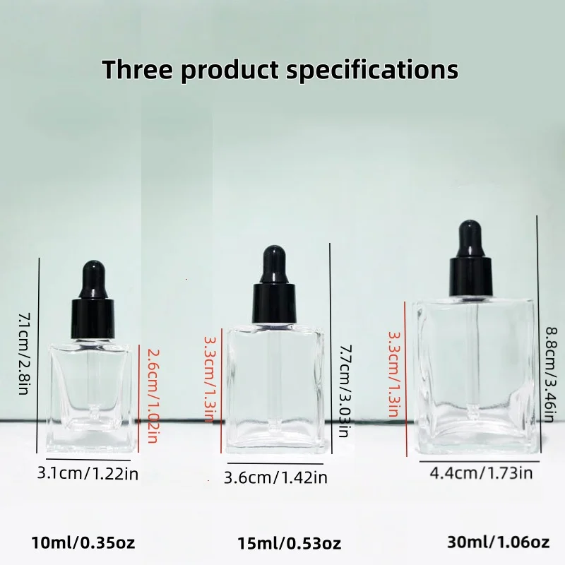 【ロゴカスタム】100個カスタマイズされた10ml/15ml/30ml透明/フロストガラスボトル本体プロフェッショナルビューティーパッケージング素材