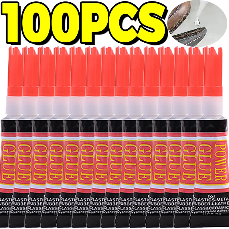 100/10PCS Liquid Super Glue 502 Wood Rubber Metal Glass Cyanoacrylate Adhesive Stationery Store Nail Gel Instant Strong Leather