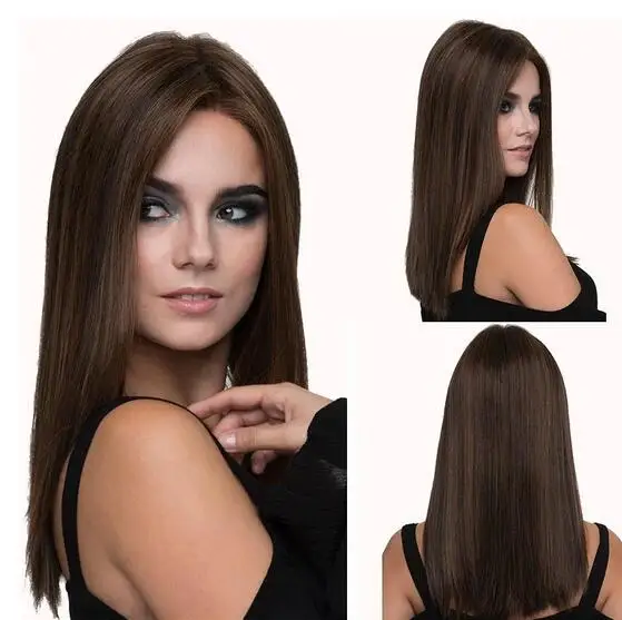 

New recommended wig for women in the middle part of the bangs synthetic fiber high temperature silk mechanism wig head cover