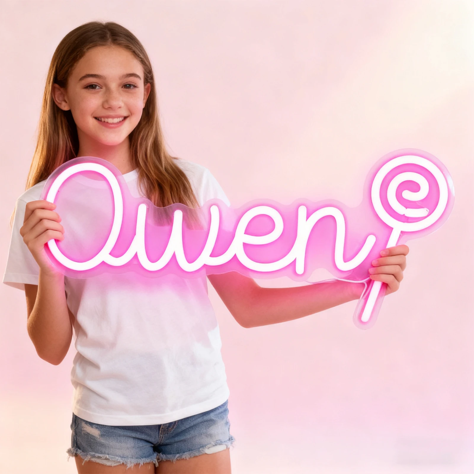 

Custom Lollipop Neon Sign - Sweet Themed LED Light for Kids Bedroom, Personalized Girls Room Lighting, Unique Birthday Gift