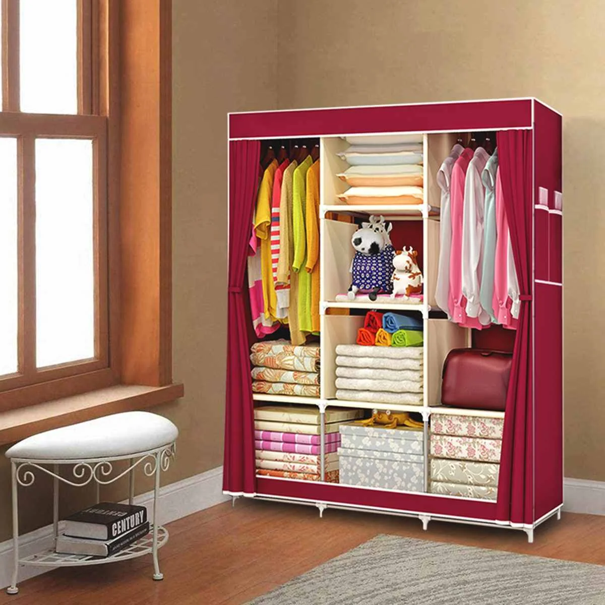 Multipurpose Non-woven Cloth Wardrobe Portable DIY Clothing Storage Cabinet Dustproof Moistureproof Cloth Closet Home Furniture