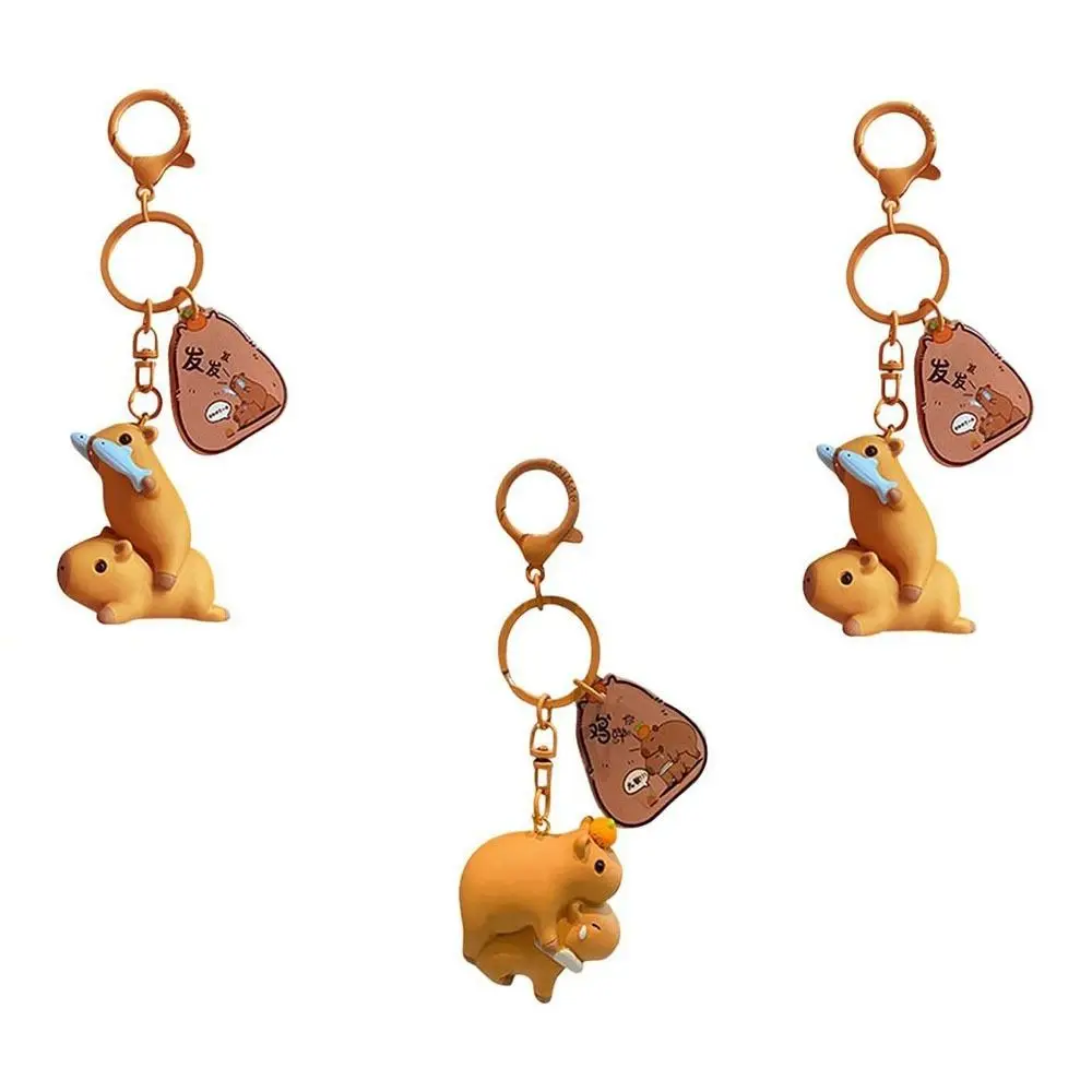 Capybara-子供用の3D動物キーホルダー,ミニキーホルダー,モルモットペンダント,子供用の漫画ジュエリー