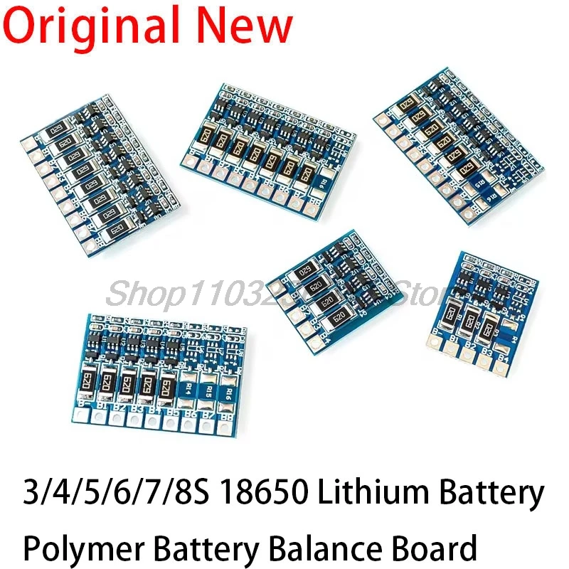 3S 4S 5S 6S 7S 8S 21V 4.2v li-ion balancer board 18650 li-ion balncing full charge battery Balance Function Protection Board