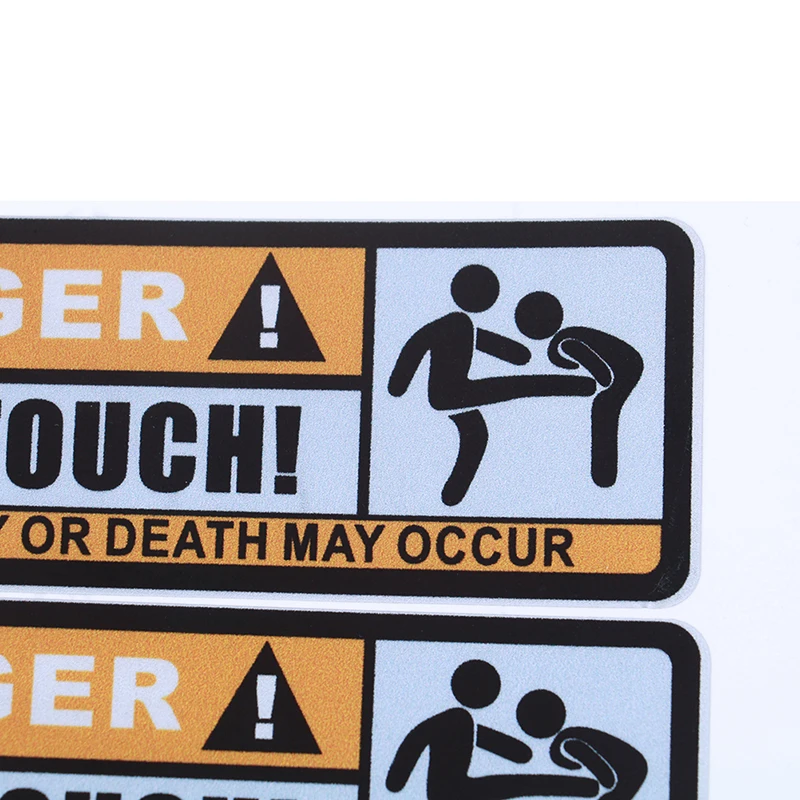 Do Not Touch Car Sticker Warning Sign Waterproof PVC Personalized Cars Sticker