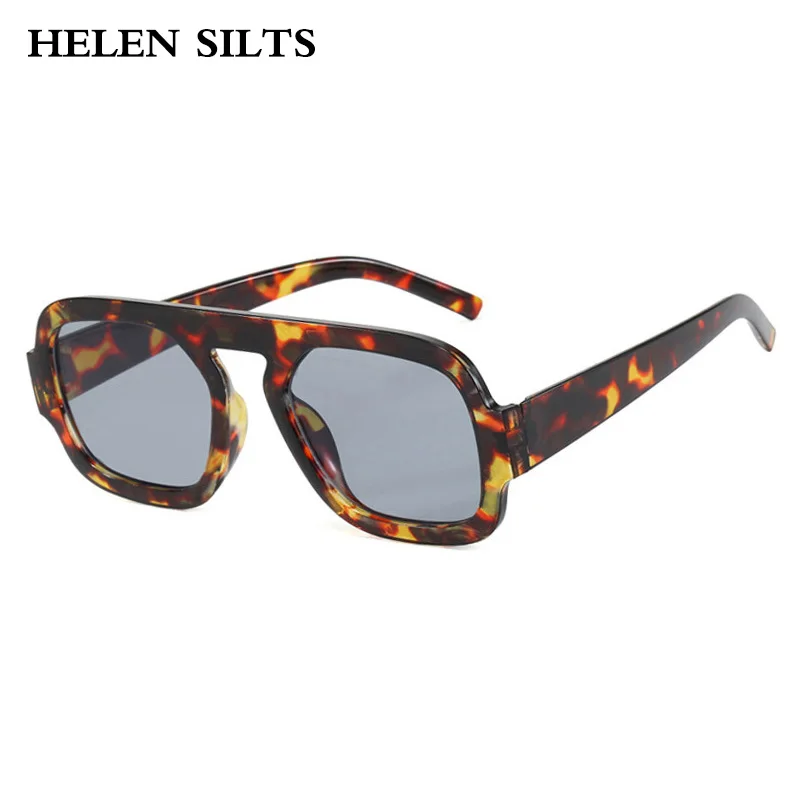 

Fashion Retro Double Bridges Pilot Women Sunglasses Fashion Candy Color Shades UV400 Trending Men Leopard Sun Glasses