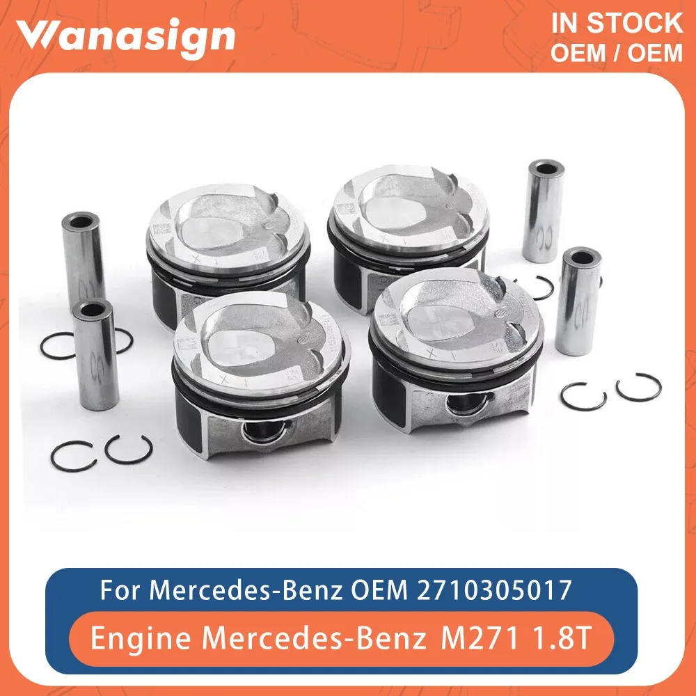 Engine Pistons Rings Set Φ82mm STD Fit 1.8 T For Mercedes-Benz W204 W212 C204 C200 C250 E250 CGI 271 M271 1.8T l4 GAS 10-19