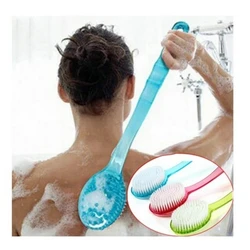 1pc Back Body Bath Shower Cleaning Brushes Bath Brush Long Handle Exfoliating Scrub Skin Massager Exfoliation Bathroom Brush