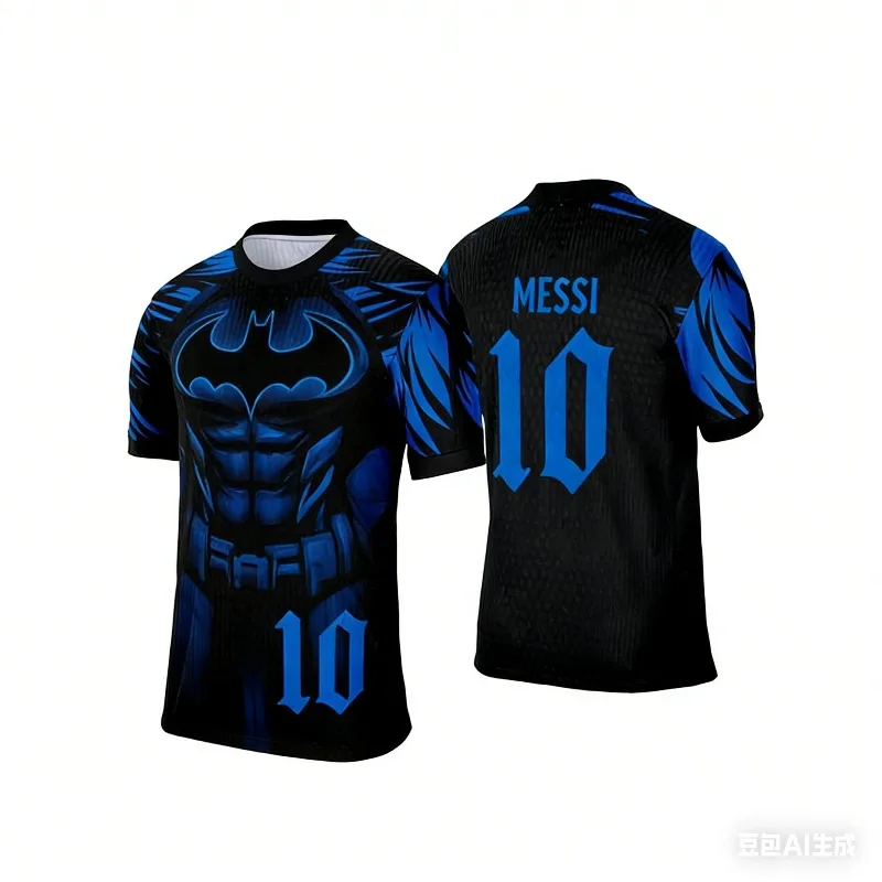 

Футболка с 3D-принтом в виде персонажей для футбольных звезд, повседневный топ из тканого материала с быстросохнущим эффектом, круглым вырезом и короткими рукавами.