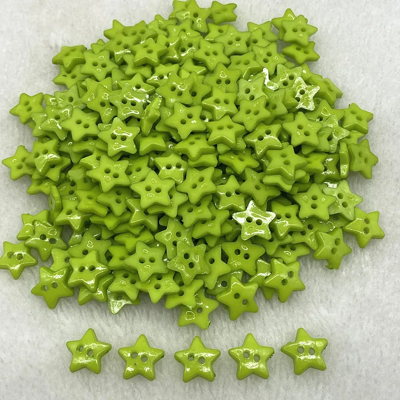 Five-Pointed Star Resin Sewing Buttons, Multicolour