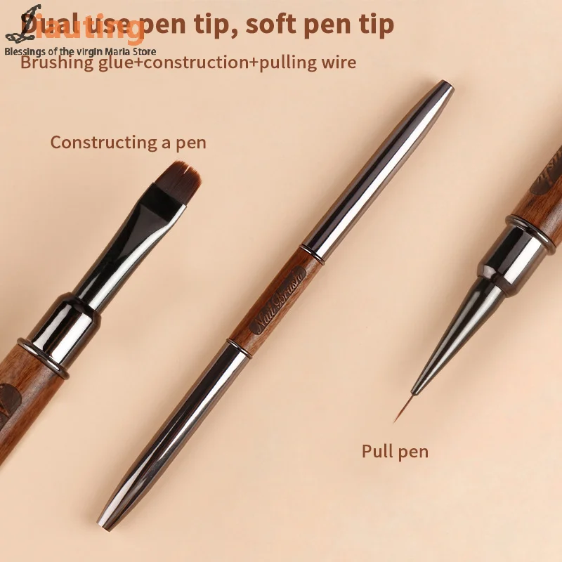 1 pçs/set punho de madeira arte forro diy pintura escova linhas de desenho listra flor pintura caneta prego forro escova conjunto com 5 tamanho