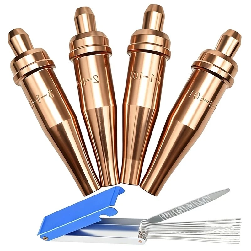 Torch Tips For Acetylene For Victor With Torch Tip Cleaner, Cutting Torch Kit 0-1-101 1-1-101 2-1-101 3-1-101