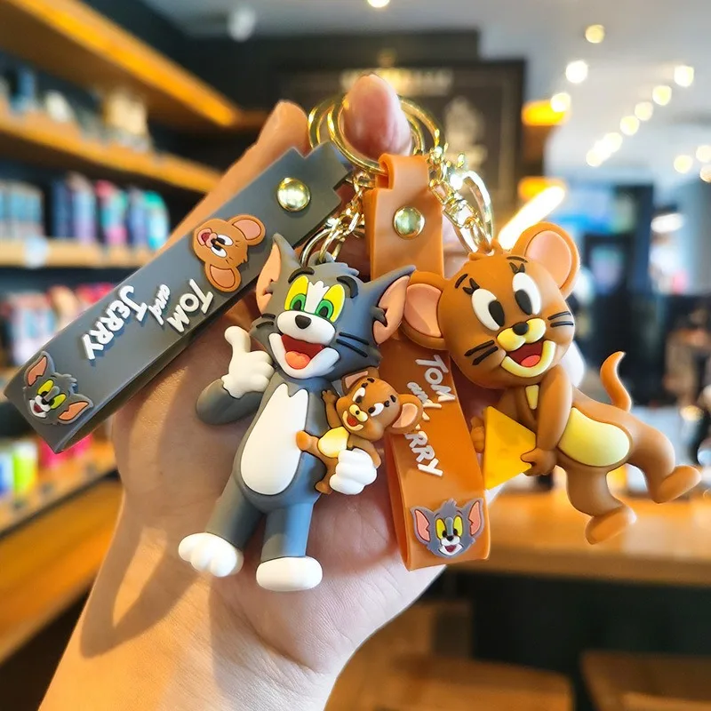 

Брелок-подвеска с рисунком Том и Джерри, милый мультяшный персонаж, сумка, брелок для ключей, изысканная кукла, автомобильный брелок, кулон
