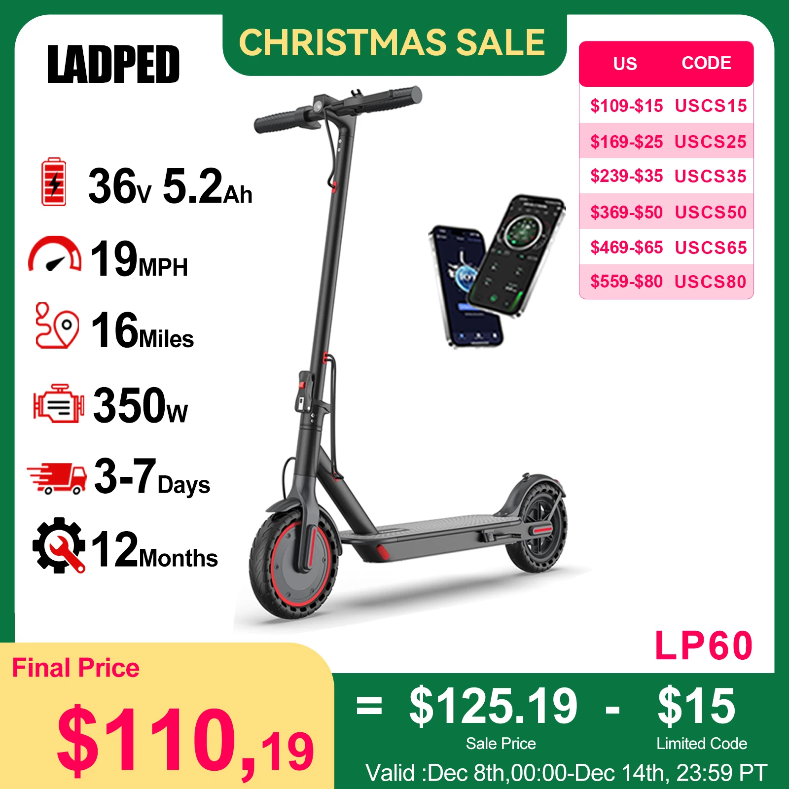 AOVOPRO LADPED LP60 Electric Scooter 1