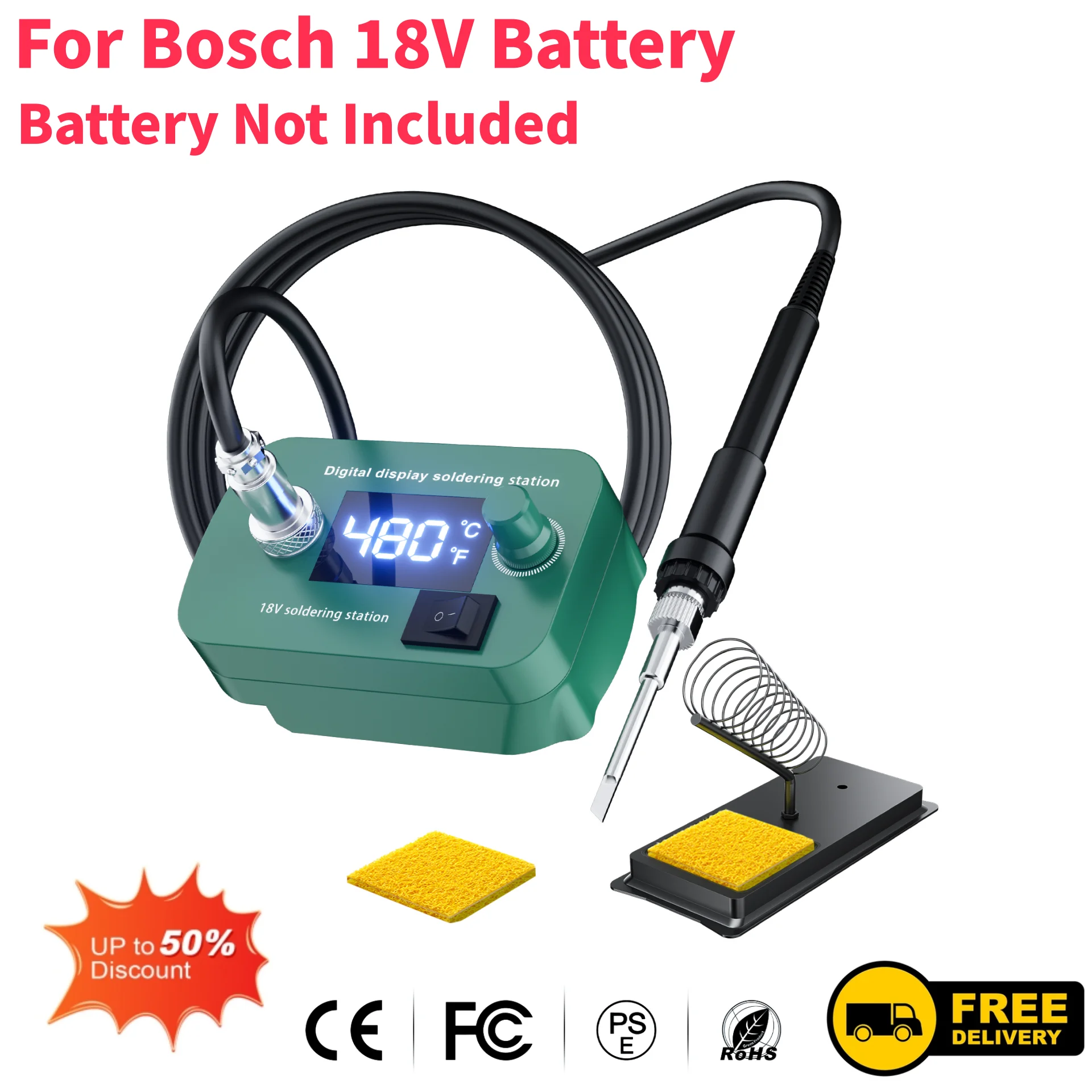 Cordless Electric Soldering Iron Station Tool For Bosch 18V Battery Welding Machine Torch 60W PCB Repair Tool For Home Outdoor
