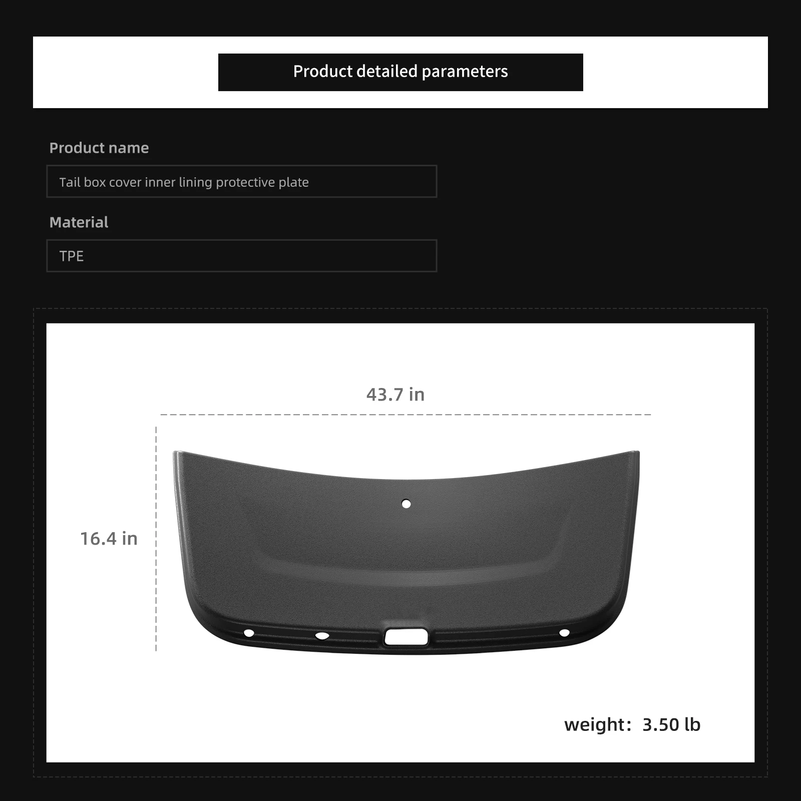 LUCKEASY (Berlin Version) for Tesla Model Y Launch 2025 2026 Juniper Rear Trunk Tailgate Protection Pad TPE Car Accessories