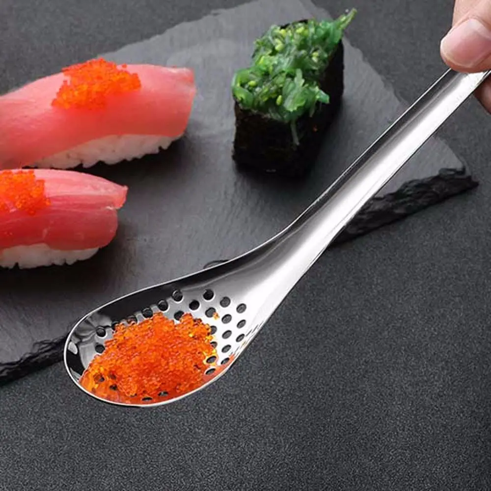 Stainless Steel Creative Cooking Colander Strainer Kitchen Gadgets Caviar Spoon Slotted Spoon Kitchen Tool