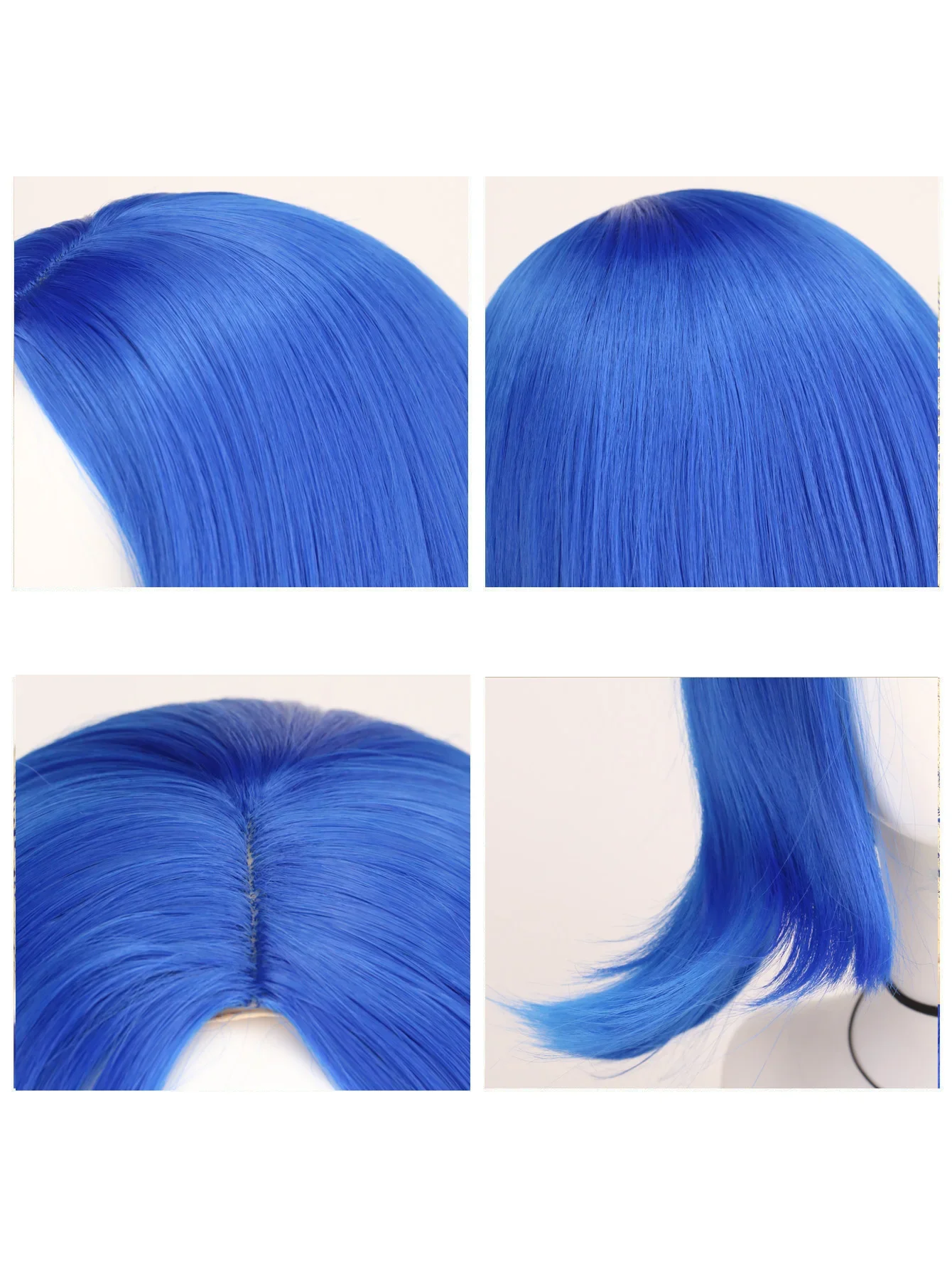 Tristeza Peruca Halloween Dentro para fora Tristeza Peruca Azul Role Play Tristeza Perucas de Cabelo Azul