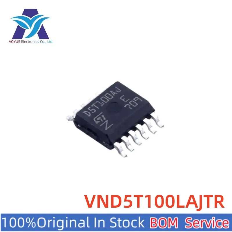 New Original Stock IC VND5T100LAJTR-E VND5T100 VND5T100AJTR code:  D5T100LJ HSSOP12 Power electronic switch Chips IC