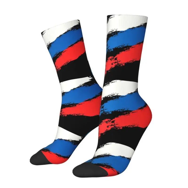 Custom Cute Russia Flag Russian Pride Socks Men Women Warm 3D Print Sports Football Socks