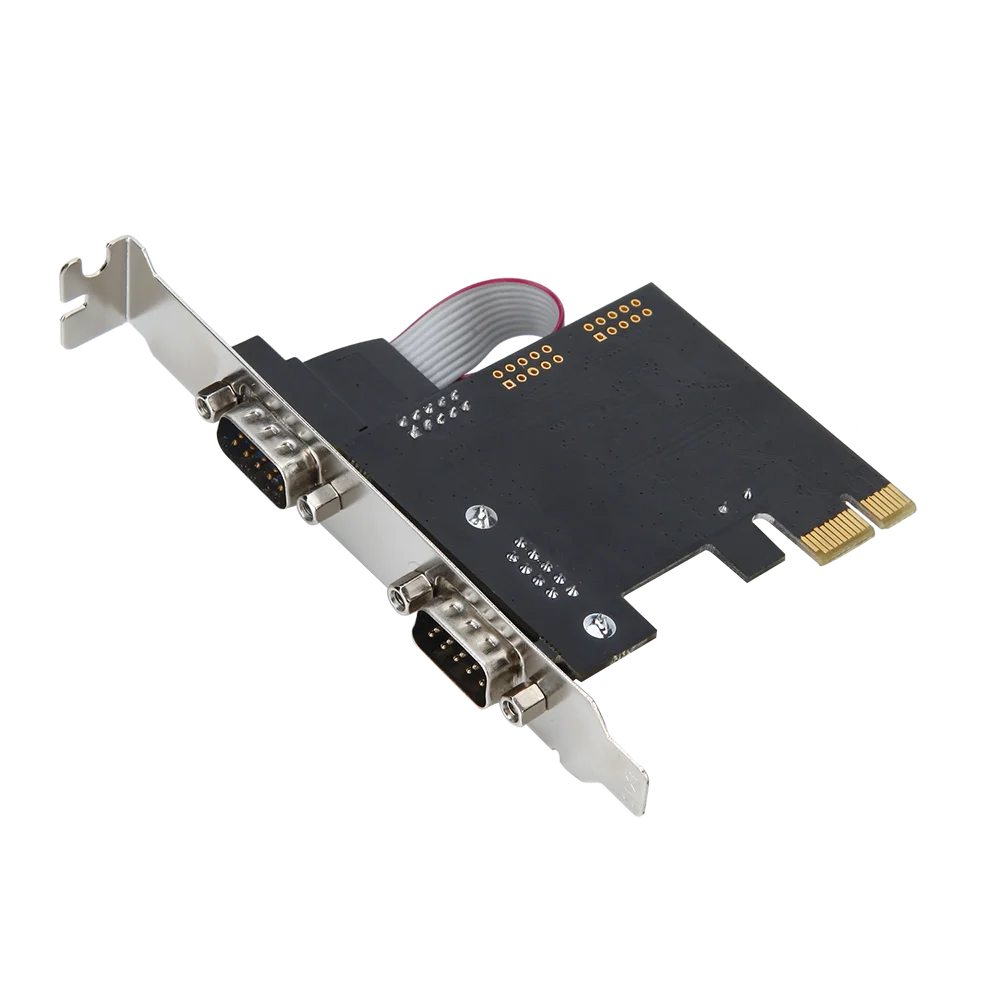 DIEWU Scheda di espansione da PCIE1x a 2 porte seriali Scheda Pcie seriale RS232