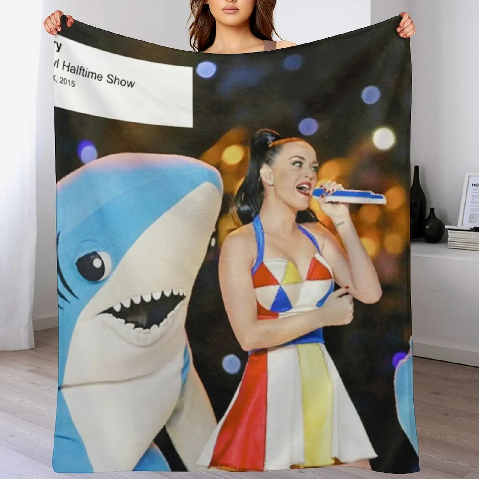 Katy Perry Superbowl Halftime Show Throw Blanket Warm Bed linens Blankets