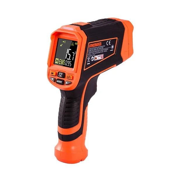 DECCA 309C VA Color Display Non contact Industrial Thermometer Temperature Gun Meter -32-1680 Celsius 1% Accuracy