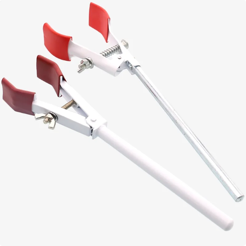 Morsetto a tre griffe in lega di zinco, grande e piccolo, per supporto da laboratorio, morsetto universale per tubi di condensatore, morsetto per fiasche