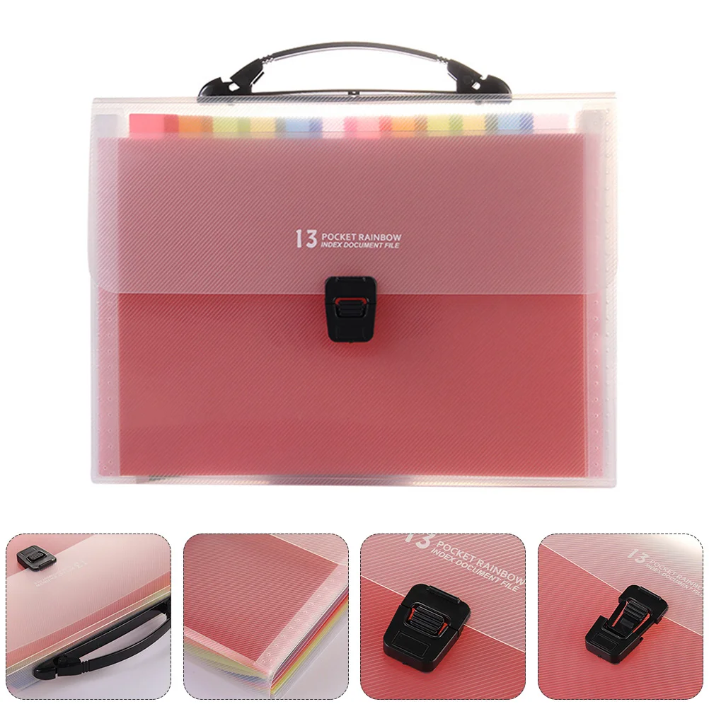 

File Holder Document Keeper Office Supplies Clip Paper Folder Expanding Organizer School Pocket Accordion
