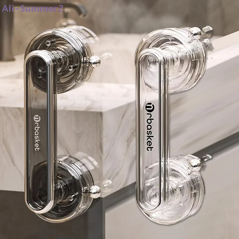 {Summer2} Waterproof Suction Cup Door Handle Anti-slip Reusable Sliding Door Handle Removable Bathroom Wardrobe Door Handle