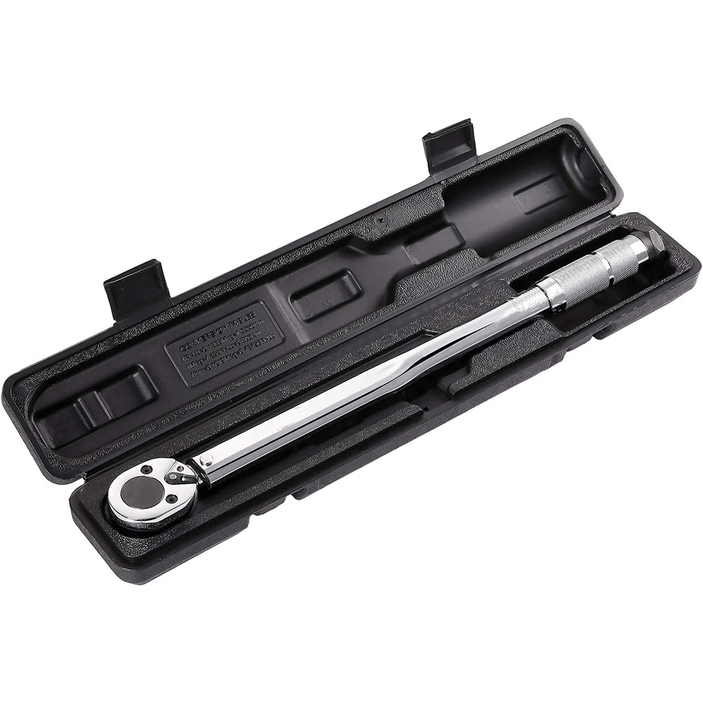 

1/4 3/8 1/2 Inch Drive Click Torque Wrench 5 25 19 110 Nm Square Drive Ratchet Repair Spanner Key Hand Tools With Storage Box