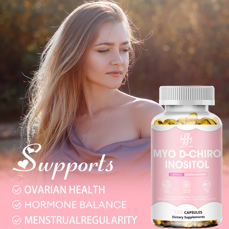 Myo-Inositol & D-Chiro Inositol 40:1 Blend 100% All-Natural PCOS Supplement -Hormone Balance & Healthy Ovarian Support for Women