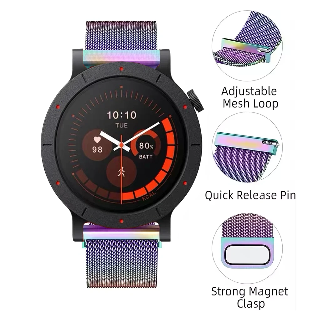 Cinturino ad anello milanese in metallo da 20/22 mm per CMF By Nothing Watch Pro 3 cinturino magnetico in acciaio inossidabile per accessori CMF Watch Pro 3/2