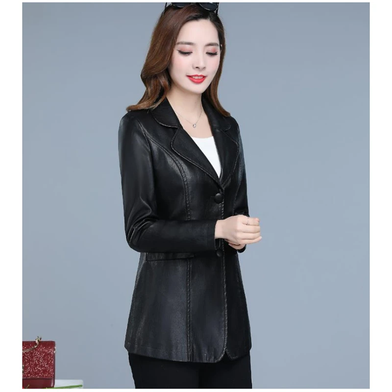 Manteau en similicuir à manches longues pour femmes, veste de tempérament coréen, manteau mince court, noir, vin rouge, automne, hiver, nouveau, 2023