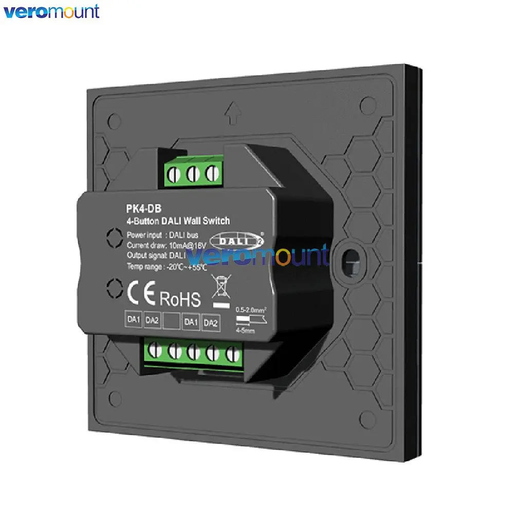 Skydance DALI bus power supply 8 Button DALI Wall Swith Panel PK8-DB 4 Button DALI Wall Swith Panel PK4-DB DALI-2 Input Device