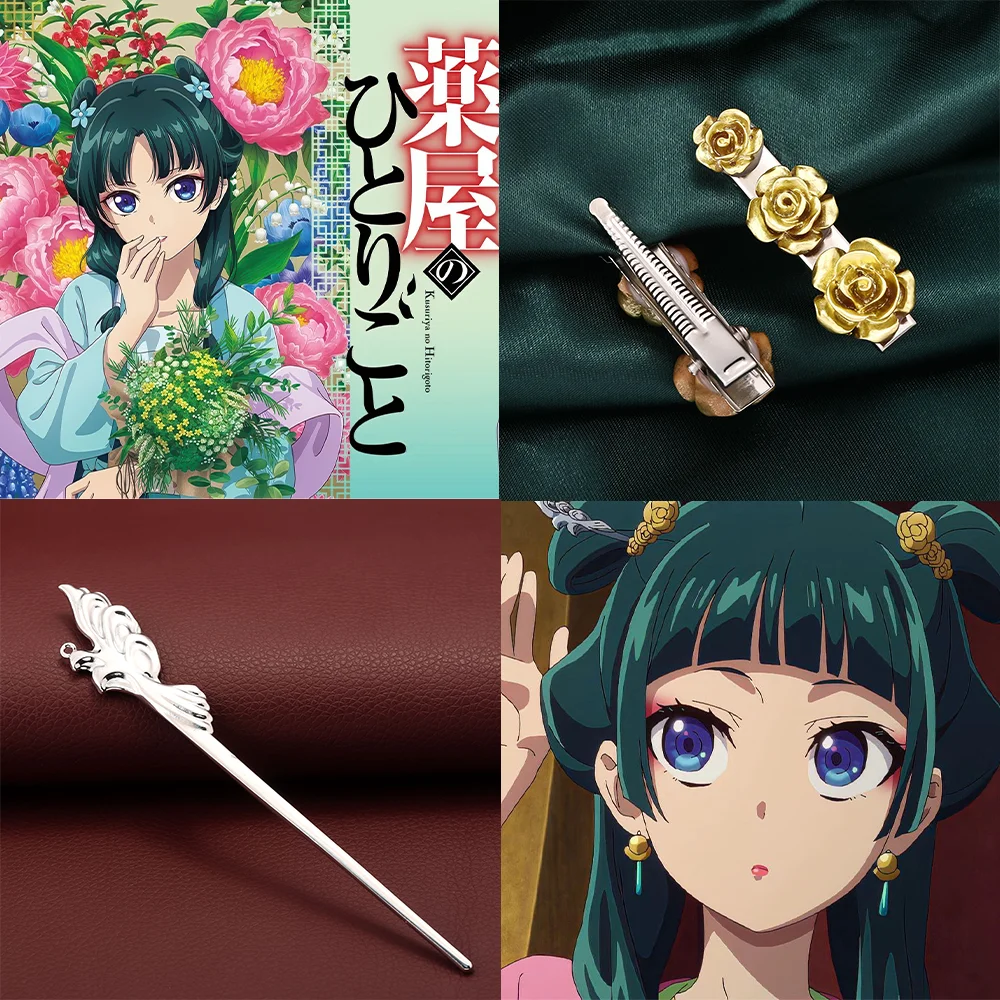 Anime The Apothecary Diaries Maomao Hairpins Cosplay Accessories Headwear Women Girls Halloween Props Jewelry Gift