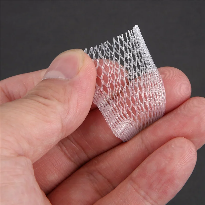 A01V-500 قطعة فرشاة للمكياج، غطاء شبكي، واقيات غمد شبكية، غطاء حماية شبكي (أبيض)