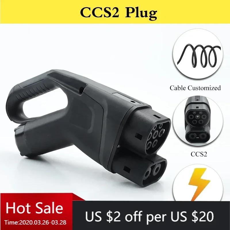 

Electric car vehicle Combo CCS2 Plug DC Fast charger 250A EVSE Charging Station Connector