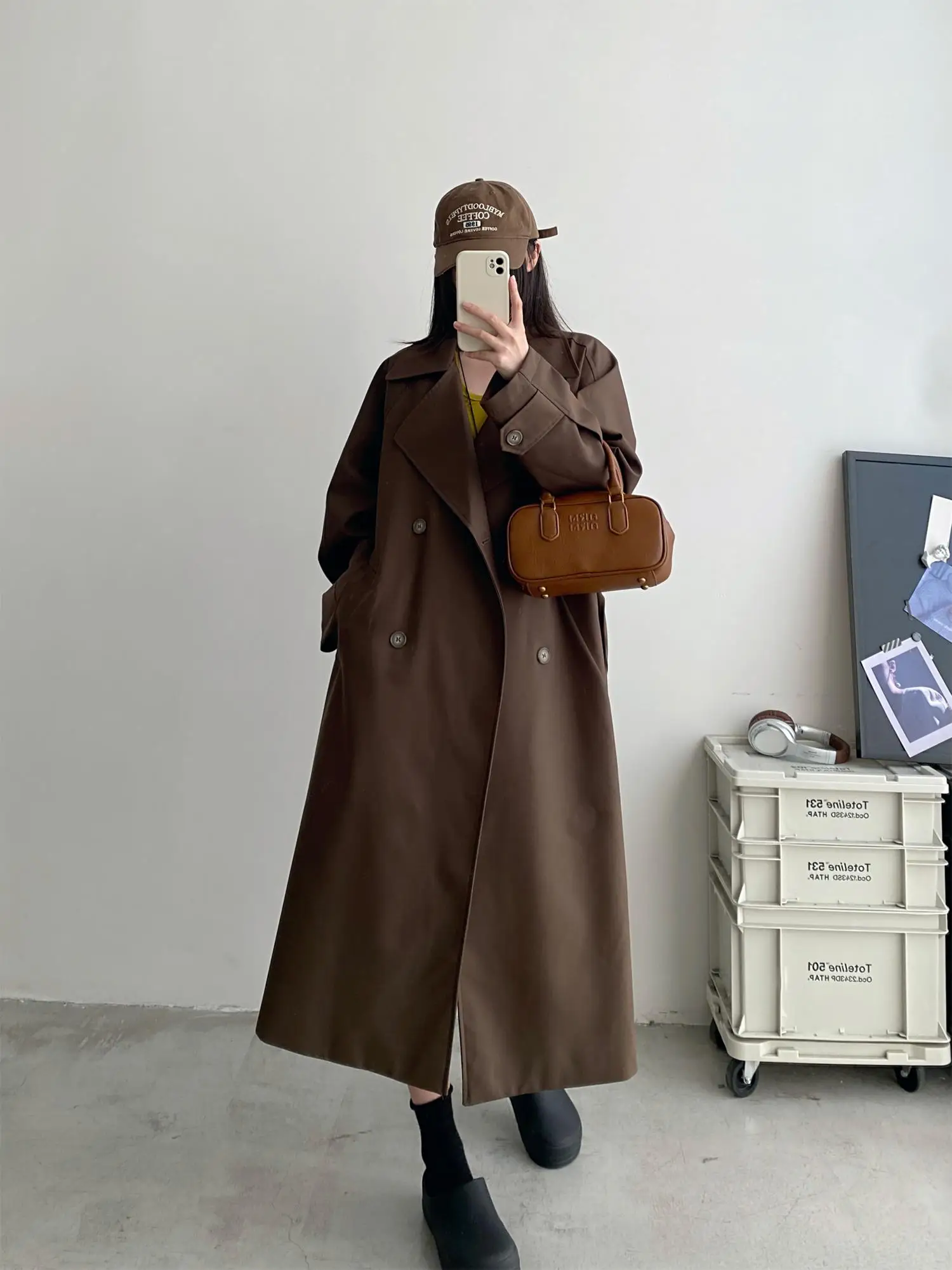 

Шелковое пальто-трансформер с широким воротником и длинными рукавами, двубортное, однотонное, для женщин, осеннее, в стиле Lazy Fashion