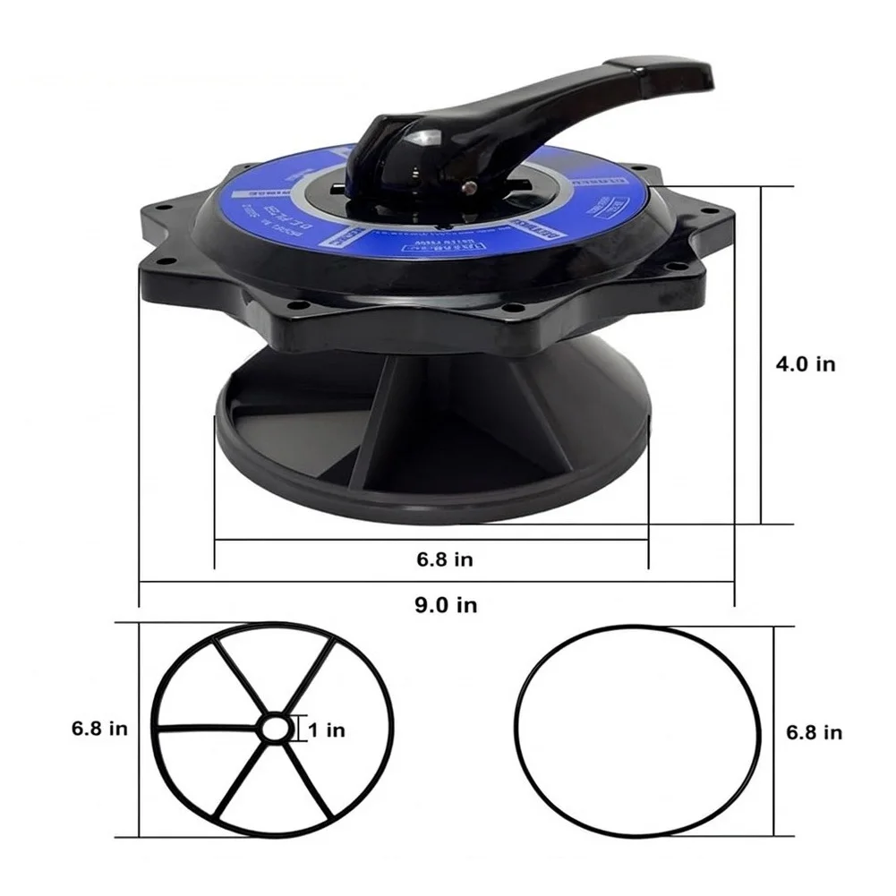 Swimming Pool Filtration System Pump Accessory Swimming Pool Filtration Multi-Port Valve for top Cap 50 PSI Pressure Rating