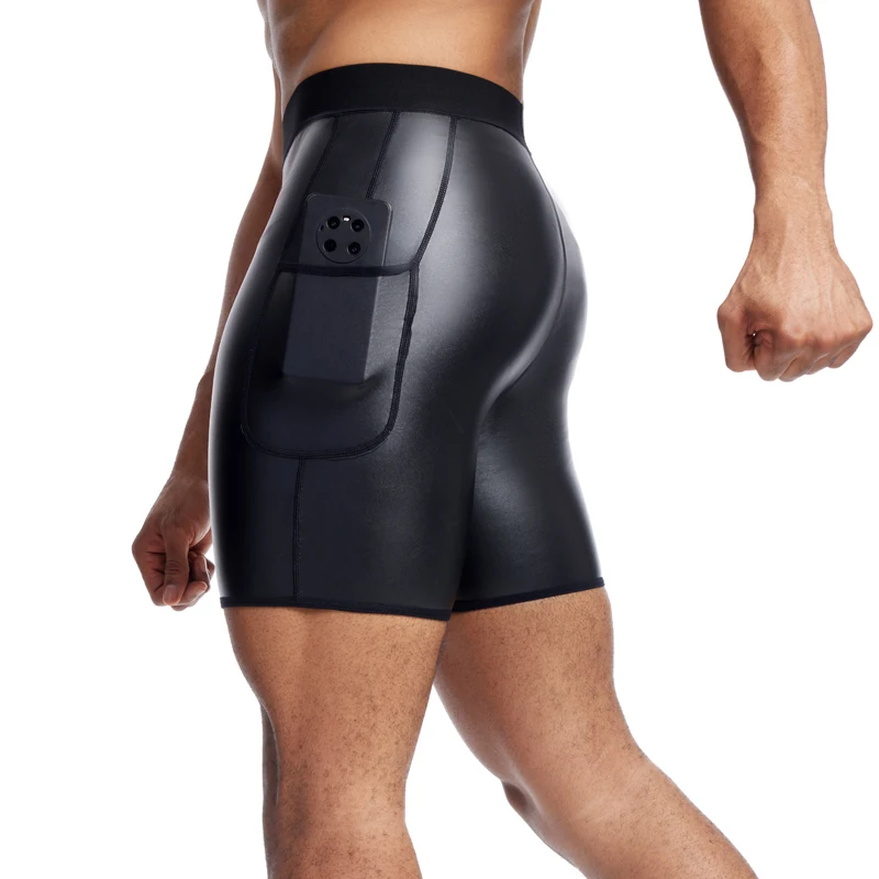 Moldeadores de cuerpo para hombre, pantalones de cuero delgados, entrenador de cintura, bragas elásticas de Control de cintura alta, pantalones